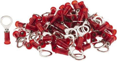 3M - 22-18 AWG Partially Insulated Crimp Connection Circular Ring Terminal - 5/16" Stud, Copper Contact - Apex Tool & Supply
