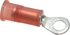 3M - 22-18 AWG Partially Insulated Crimp Connection Circular Ring Terminal - #6 Stud, Copper Contact - Apex Tool & Supply