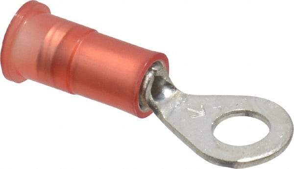 3M - 22-18 AWG Partially Insulated Crimp Connection Circular Ring Terminal - #8 Stud, Copper Contact - Apex Tool & Supply