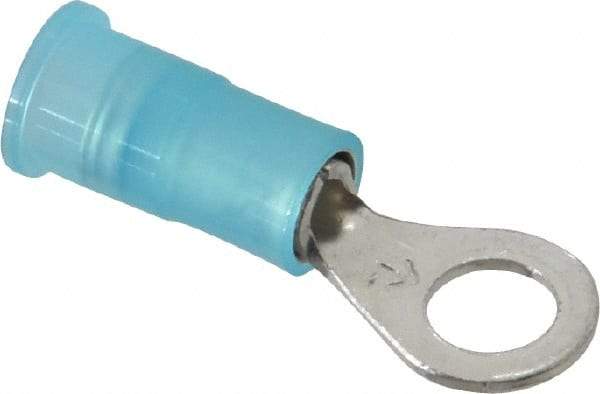 3M - 16-14 AWG Partially Insulated Crimp Connection Circular Ring Terminal - #10 Stud, Copper Contact - Apex Tool & Supply
