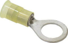 3M - 12-10 AWG Partially Insulated Crimp Connection Circular Ring Terminal - 3/8" Stud, Copper Contact - Apex Tool & Supply