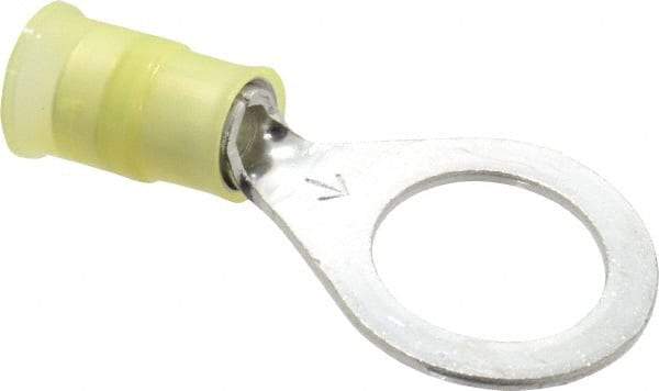 3M - 12-10 AWG Partially Insulated Crimp Connection Circular Ring Terminal - 1/2" Stud, Copper Contact - Apex Tool & Supply