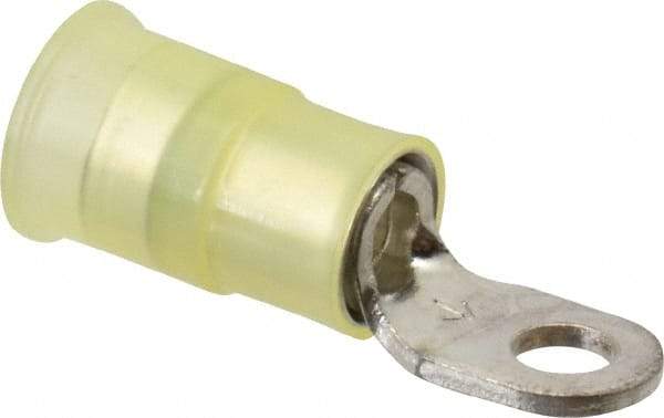 3M - 12-10 AWG Partially Insulated Crimp Connection Circular Ring Terminal - #6 Stud, Copper Contact - Apex Tool & Supply
