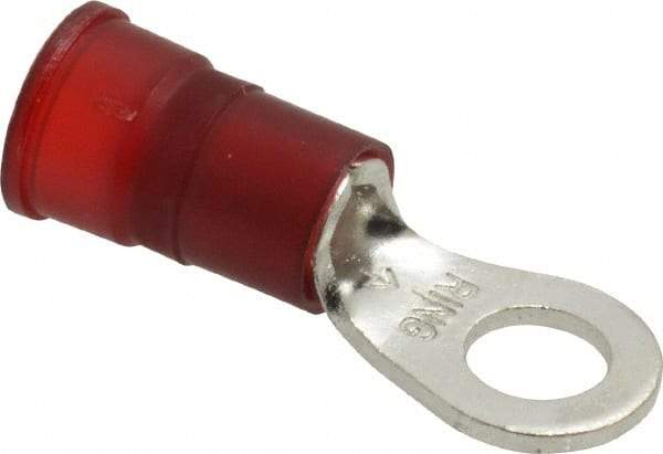 3M - 8-8 AWG Partially Insulated Crimp Connection Circular Ring Terminal - 1/4" Stud, Copper Contact - Apex Tool & Supply