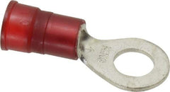 3M - 8-8 AWG Partially Insulated Crimp Connection Circular Ring Terminal - 5/16" Stud, Copper Contact - Apex Tool & Supply