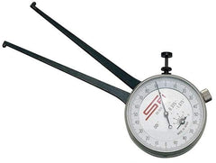SPI - 40 to 65mm Inside Dial Caliper Gage - 0.025mm Graduation, 0.038mm Accuracy, 3-1/4" Leg Length, Ball Contact Points - Apex Tool & Supply