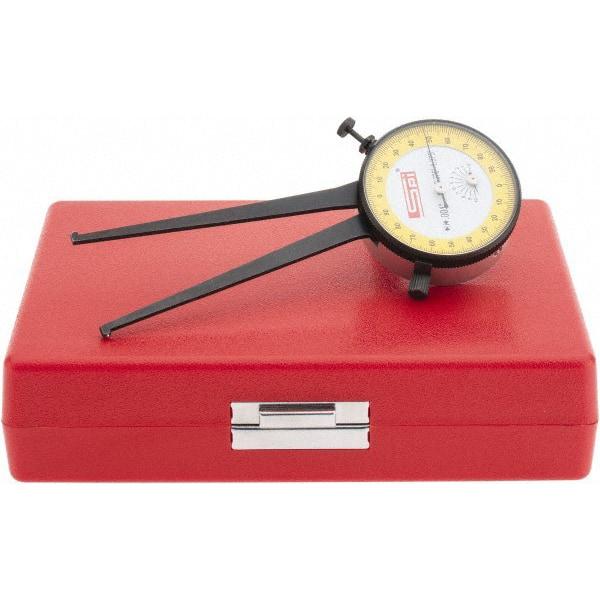 SPI - 3/8 to 1-3/8" Inside Dial Caliper Gage - 0.001" Graduation, 0.038mm Accuracy, 3-1/4" Leg Length, Ball Contact Points - Apex Tool & Supply