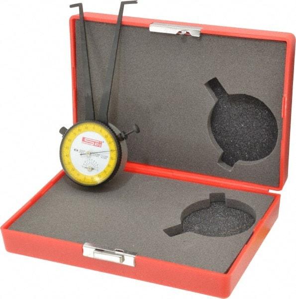 SPI - 1-1/8 to 2-1/8" Inside Dial Caliper Gage - 0.001" Graduation, 0.038mm Accuracy, 3-1/4" Leg Length, Ball Contact Points - Apex Tool & Supply