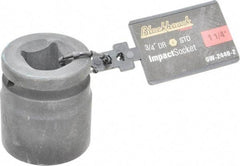 Blackhawk by Proto - 3/4" Drive 1-1/4" Standard Impact Socket - 6 Points, 2-13/64" OAL - Apex Tool & Supply