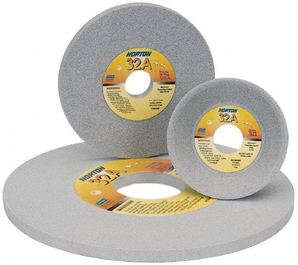 Norton - 16" Diam x 5" Hole x 1" Wide Centerless & Cylindrical Grinding Wheel - 60 Grit, Aluminum Oxide, Type 1, Medium Grade, Vitrified Bond, No Recess - Apex Tool & Supply