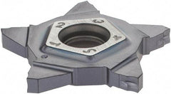 Iscar - 24N222J015PENTA J Grade IC908, 2.22mm Cutting Width Carbide Grooving Insert - 3.5mm Max Depth of Cut, Neutral, 0.15mm Corner Radius, TiAlN Finish - Apex Tool & Supply