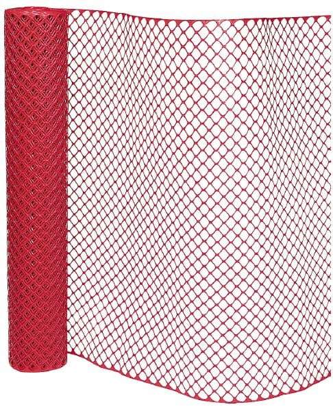 PRO-SAFE - 50' Long x 4' High, Orange Reusable Safety Fence - 1-15/32" x 1-15/32" Mesh - Apex Tool & Supply
