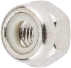 Value Collection - M3x0.50 Metric Coarse 18-8 & Austenitic Grade A2 Hex Lock Nut with Nylon Insert - 4mm High, Uncoated - Apex Tool & Supply