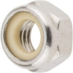 Value Collection - M5x0.80 Metric Coarse 18-8 & Austenitic Grade A2 Hex Lock Nut with Nylon Insert - 5mm High, Uncoated - Apex Tool & Supply
