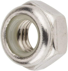 Value Collection - M8x1.25 Metric Coarse 18-8 & Austenitic Grade A2 Hex Lock Nut with Nylon Insert - 8mm High, Uncoated - Apex Tool & Supply