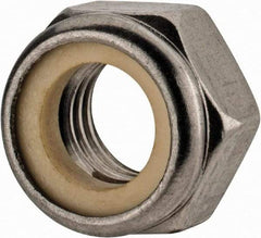 Value Collection - M12x1.75 Metric Coarse 18-8 & Austenitic Grade A2 Hex Lock Nut with Nylon Insert - 12mm High, Uncoated - Apex Tool & Supply