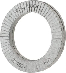 Nord-Lock - 5/8", Zinc Flake, Steel Wedge Lock Washer - Grade 2, 0.662 to 0.678" ID - Apex Tool & Supply