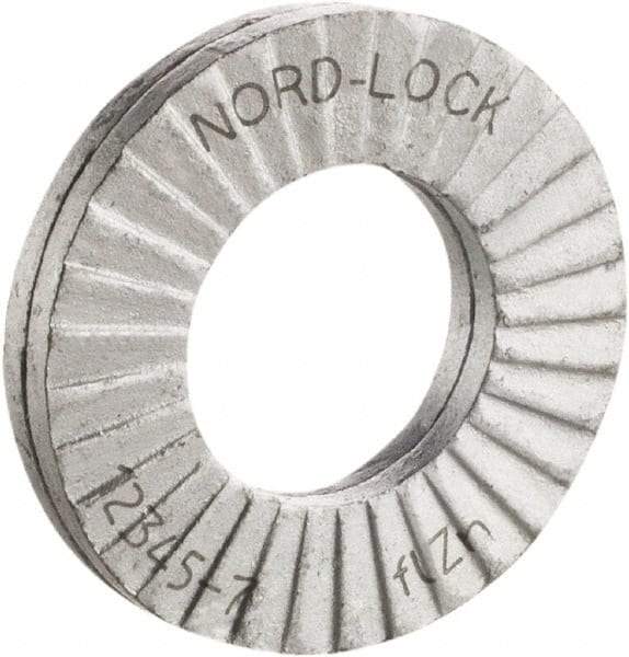 Nord-Lock - 3/4", Zinc Flake, Steel Wedge Lock Washer - Grade 2, 0.782 to 0.798" ID - Apex Tool & Supply