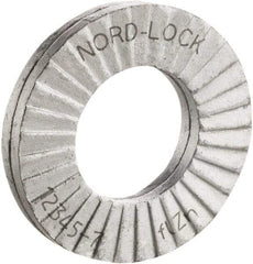 Nord-Lock - 7/8", Zinc Flake, Steel Wedge Lock Washer - Grade 2, 0.912 to 0.928" ID - Apex Tool & Supply