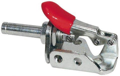 De-Sta-Co - 150 Lb Load Capacity, Flanged Base, Stainless Steel, Standard Straight Line Action Clamp - 3 Mounting Holes, 0.19" Mounting Hole Diam, 0.28" Plunger Diam, Thumb Handle - Apex Tool & Supply