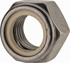 Value Collection - M20x2.50 Metric Coarse 18-8 & Austenitic Grade A2 Hex Lock Nut with Nylon Insert - 20mm High, Uncoated - Apex Tool & Supply