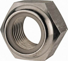 Value Collection - M33x3.50 Metric Coarse 18-8 & Austenitic Grade A2 Hex Lock Nut with Nylon Insert - 33mm High, Uncoated - Apex Tool & Supply