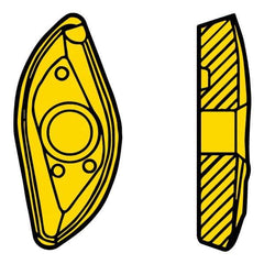 Seco - 218.20160 M08 Grade F40M Carbide Milling Insert - TiAlN/TiN Finish, 0.252" Thick, 0.63" Corner Radius - Apex Tool & Supply