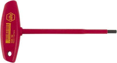 Wiha - 1/4" Hex, T-Handle, Insulated Hex Key - 7-7/64" OAL, Chrome Vanadium Molybdenum, Inch System of Measurement - Apex Tool & Supply