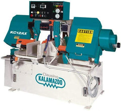 Clausing - 12-3/4 x 12-9/16" Max Capacity, Automatic Variable Speed Pulley Horizontal Bandsaw - 95 to 395 SFPM Blade Speed, 230/460 Volts, 5 hp, 3 Phase - Apex Tool & Supply