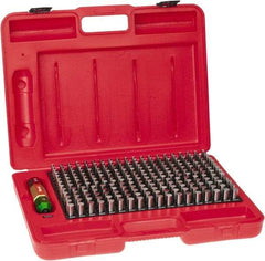 Starrett - 250 Piece, 0.251-0.5 Inch Diameter, Steel, Plug and Pin Gage Set - Minus 0.0002 Inch Tolerance, Class ZZ - Apex Tool & Supply