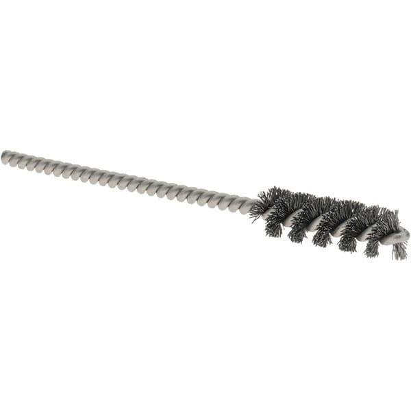 Osborn - 5/16" Diam Helical Steel Tube Brush - 0.005" Filament Diam, 1" Brush Length, 3-1/2" OAL, 1/8" Diam Shank - Apex Tool & Supply