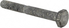 Value Collection - 1/4-20 UNC, 2" Length Under Head Hex Head Cap Screw - Partially Threaded, Grade 5 Steel, Hot Dipped Galvanized Finish, 7/16" Hex - Apex Tool & Supply