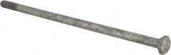 Value Collection - 1/4-20 UNC, 6" Length Under Head Hex Head Cap Screw - Partially Threaded, Grade 5 Steel, Hot Dipped Galvanized Finish, 7/16" Hex - Apex Tool & Supply