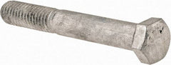 Value Collection - 3/8-16 UNC, 2-3/4" Length Under Head Hex Head Cap Screw - Partially Threaded, Grade 5 Steel, Hot Dipped Galvanized Finish, 9/16" Hex - Apex Tool & Supply