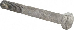 Value Collection - 3/8-16 UNC, 3" Length Under Head Hex Head Cap Screw - Partially Threaded, Grade 5 Steel, Hot Dipped Galvanized Finish, 9/16" Hex - Apex Tool & Supply