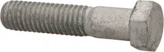 Value Collection - 7/16-14 UNC, 2" Length Under Head Hex Head Cap Screw - Partially Threaded, Grade 5 Steel, Hot Dipped Galvanized Finish, 5/8" Hex - Apex Tool & Supply