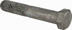 Value Collection - 7/16-14 UNC, 2-1/2" Length Under Head Hex Head Cap Screw - Partially Threaded, Grade 5 Steel, Hot Dipped Galvanized Finish, 5/8" Hex - Apex Tool & Supply