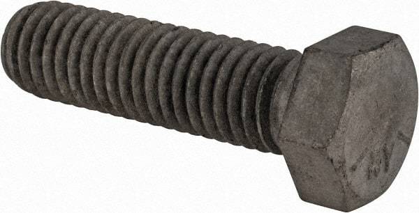 Value Collection - 1/2-13 UNC, 1-3/4" Length Under Head Hex Head Cap Screw - Partially Threaded, Grade 5 Steel, Hot Dipped Galvanized Finish, 3/4" Hex - Apex Tool & Supply