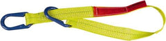 Lift-All - 4' Long x 4" Wide, 6,400 Lb Vertical Capacity, 1 Ply, Polyester Web Sling - 5,000 Lb Choker Capacity, Yellow - Apex Tool & Supply