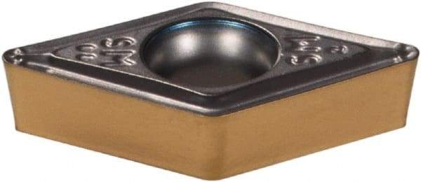 Iscar - DCMT3-2 SM Grade IC807 Carbide Turning Insert - TiAlN Finish, 55° Diamond, 3/8" Inscr Circle, 5/32" Thick, 1/32" Corner Radius - Apex Tool & Supply