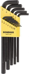 Bondhus - 13 Piece L-Key Hex Key Set - Hex Range 0.05 to 3/8" - Apex Tool & Supply