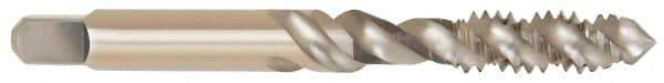Cleveland - 1/2-20 UNF 3 Flute 3B Plug Spiral Flute Tap - High Speed Steel, Bright Finish, 3-3/8" OAL, Right Hand Flute, Right Hand Thread, H3, Series 1093/1094 - Apex Tool & Supply