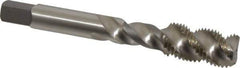 Kennametal - 1/2-20 UNF 3 Flute 3B Bottoming Spiral Flute Tap - Vanadium High Speed Steel, Bright Finish, 3.38" OAL, Right Hand Flute, Right Hand Thread, H3 - Apex Tool & Supply