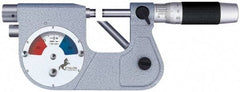 TESA Brown & Sharpe - 1 to 2 Inch Range, 0.0001 Inch Graduation, Friction and Locknut Thimble, Mechanical Indicating Micrometer - Accurate to 0.0001 Inch, Carbide-Tipped Measuring Face, Includes Plastic Case - Apex Tool & Supply
