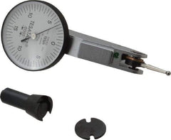 TESA Brown & Sharpe - 0.03 Inch Range, 0.0005 Inch Dial Graduation, Horizontal Dial Test Indicator - 1 Inch White Dial, 0-15-0 Dial Reading, Accurate to 0.0005 Inch - Apex Tool & Supply