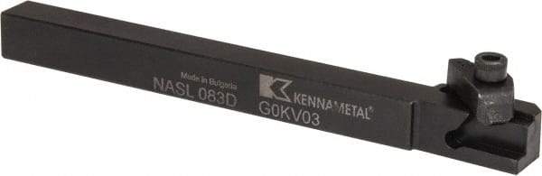 Kennametal - Internal/External Thread, Left Hand Cut, 1/2" Shank Width x 1/2" Shank Height Indexable Threading Toolholder - 6" OAL, N.3L Insert Compatibility, NAS Toolholder, Series Top Notch - Apex Tool & Supply