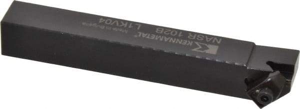 Kennametal - Internal/External Thread, Right Hand Cut, 5/8" Shank Width x 5/8" Shank Height Indexable Threading Toolholder - 4-1/2" OAL, N.2R Insert Compatibility, NAS Toolholder, Series Top Notch - Apex Tool & Supply