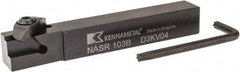 Kennametal - Internal/External Thread, Right Hand Cut, 5/8" Shank Width x 5/8" Shank Height Indexable Threading Toolholder - 4-1/2" OAL, N.3R Insert Compatibility, NAS Toolholder, Series Top Notch - Apex Tool & Supply