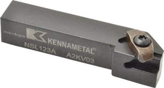 Kennametal - Internal/External Thread, Left Hand Cut, 3/4" Shank Width x 3/4" Shank Height Indexable Threading Toolholder - 4" OAL, N.3L Insert Compatibility, NS Toolholder, Series Top Notch - Apex Tool & Supply