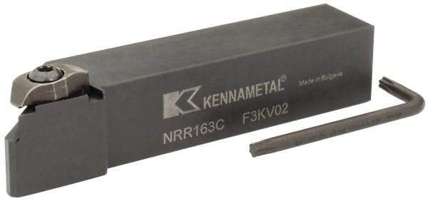 Kennametal - Internal/External Thread, Right Hand Cut, 1" Shank Width x 1" Shank Height Indexable Threading Toolholder - 5" OAL, NU 3125L Insert Compatibility, NR Toolholder, Series Top Notch - Apex Tool & Supply